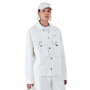 OBJECTS IV LIFE Denim Jean Jacket Daniel Arsham Unisex Medium Streetwear White